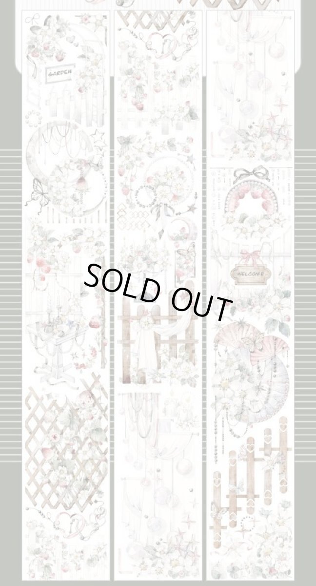 画像1: 【小王紙】草莓後院-PET貝殻光 (1)