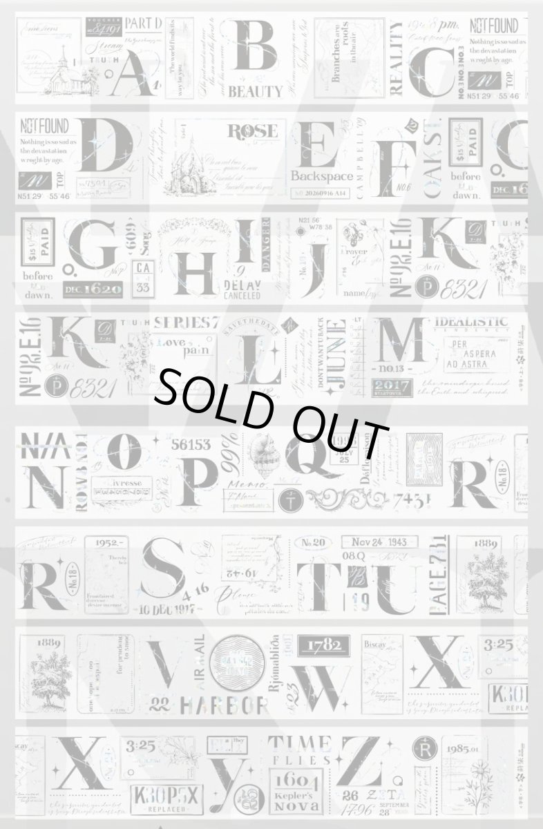 画像1: 【Neverland】字書-PET貝殻銀（2本セット） (1)