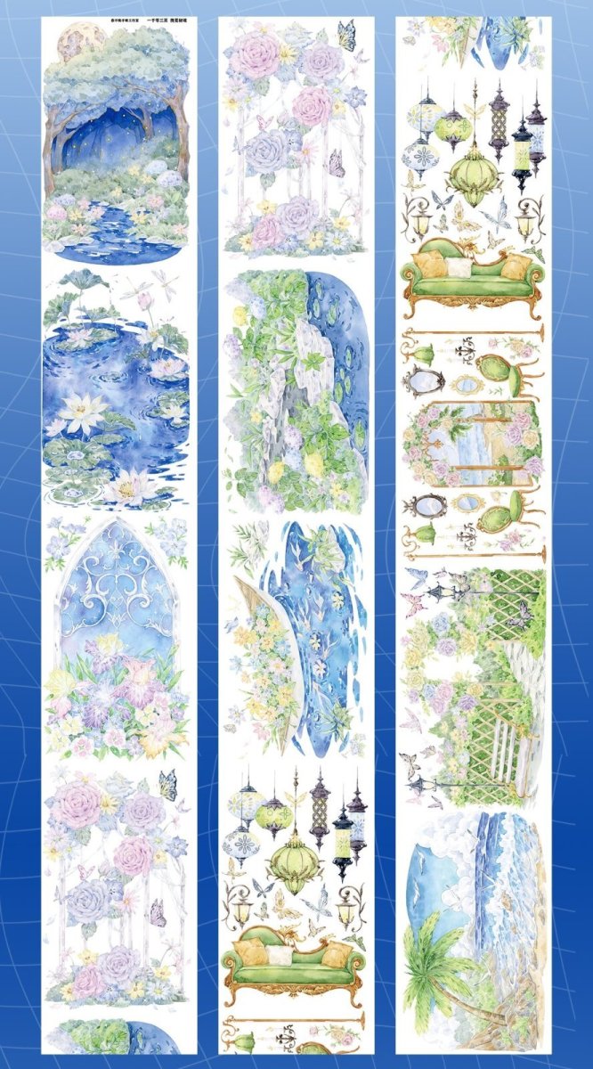 画像1: 【春不晚】一千零三夜 挽夏秘境-PET貝殻光 (1)