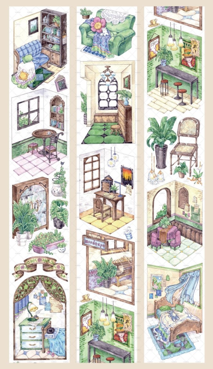 画像1: 【moodtape】回憶小屋-PET (1)
