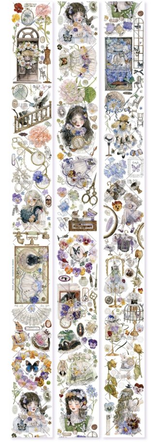 7307】海外 マステ 3/5/巻売り 貝殻光マスキングテープ 海外マステ