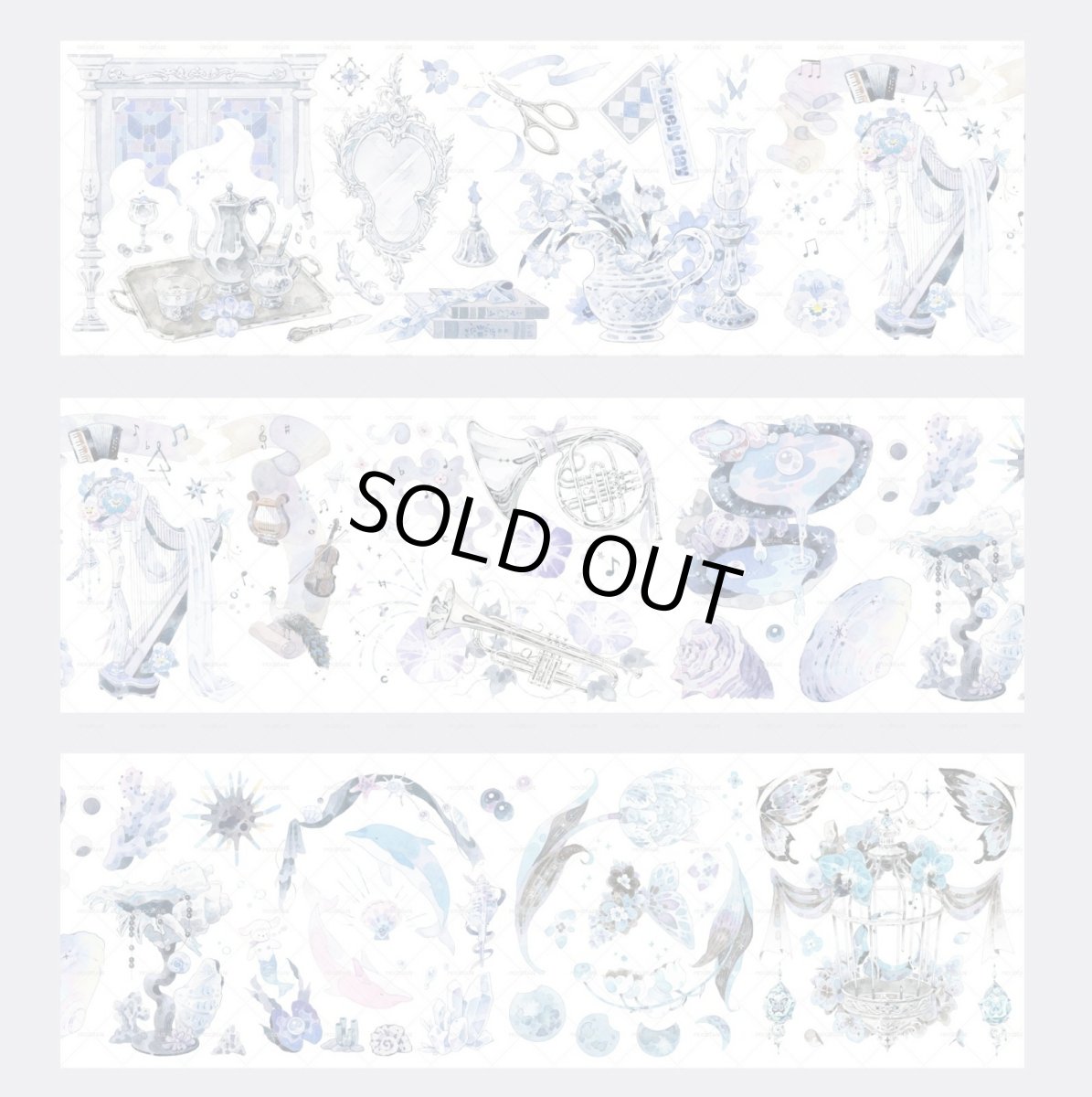 画像1: 【moodtape】雨夜満歩-PET瑠璃光 (1)