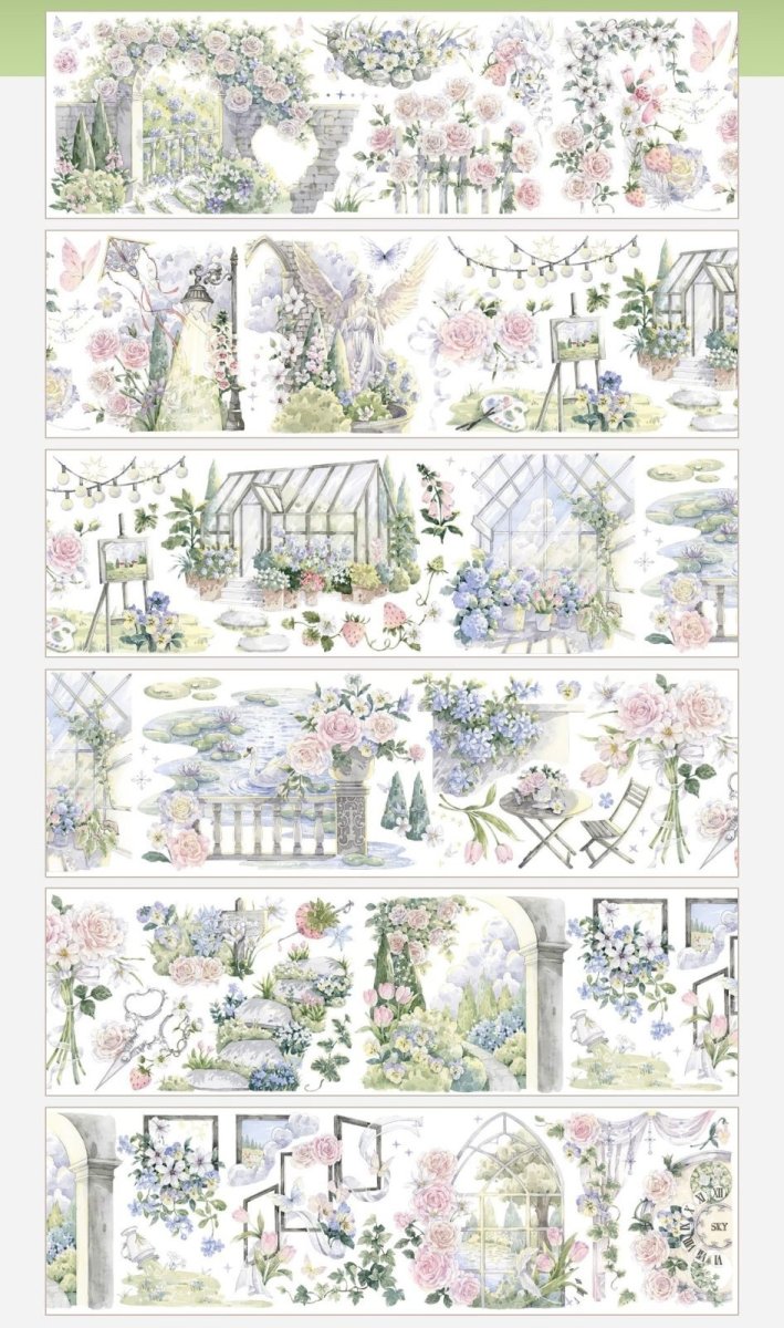 画像1: 【小王紙】花日小径-PET貝殻光 (1)
