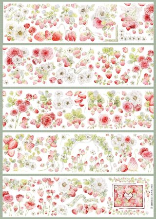 海外マステ　装飾　花 r068【切売】 オレンジピンク 黒 花 海外マステ petテープ②の