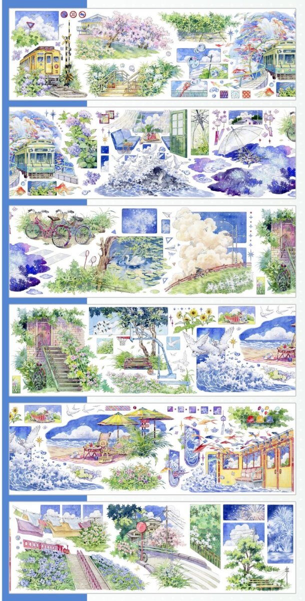 画像1: 【shine】海街拾夢-PET白墨 (1)