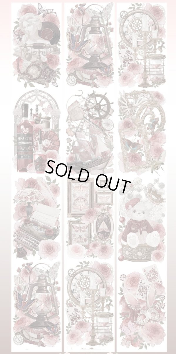 画像1: 【巫女sama事務所】玫瑰時光匣-PET貝殻光（模切） (1)