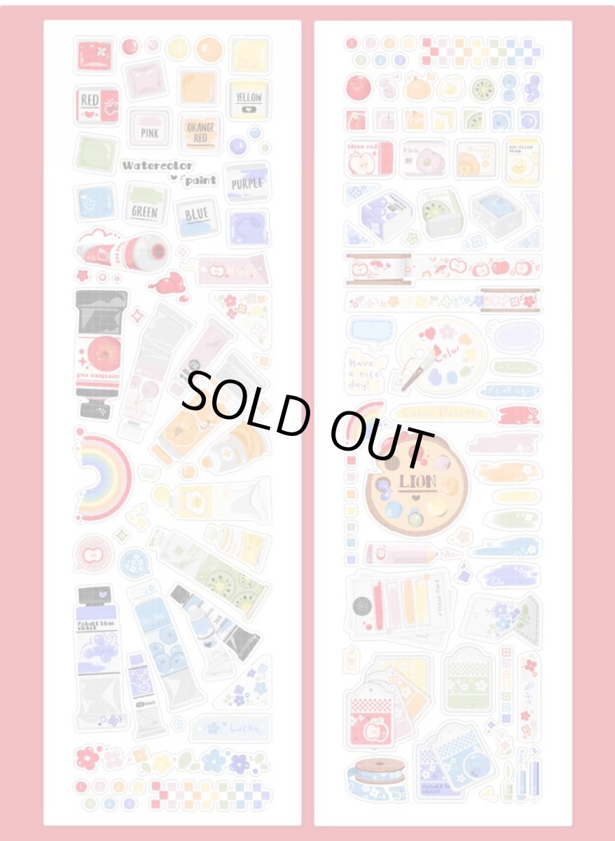 画像1: 【野葵】拾色集-PET拉絲（ダイカット） (1)