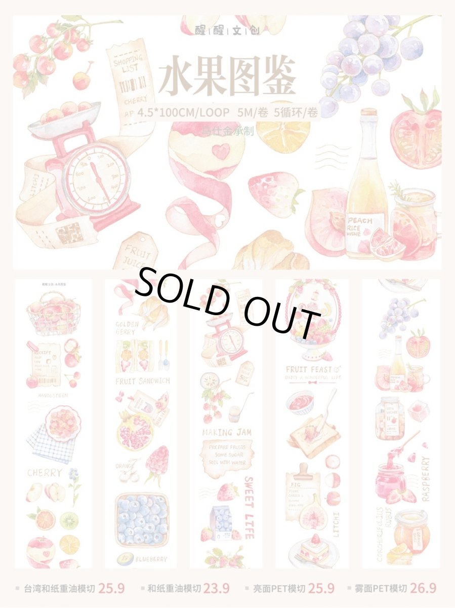 画像1: 【醒醒文創】水果図鑑-PET（ダイカット） (1)