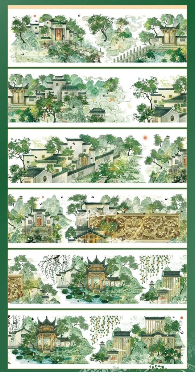 画像1: 【一木一横】一皖春景-PET貝殻光 (1)