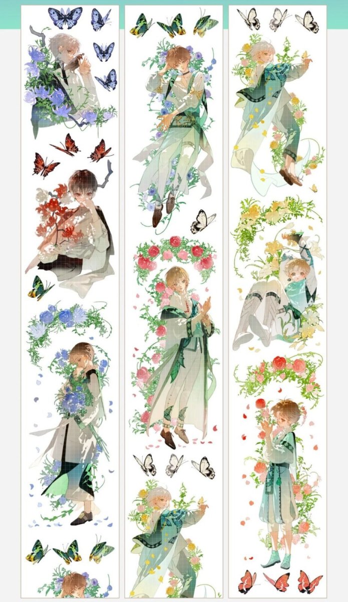 画像1: 【小王紙】神跡花園-PET貝殻銀 (1)