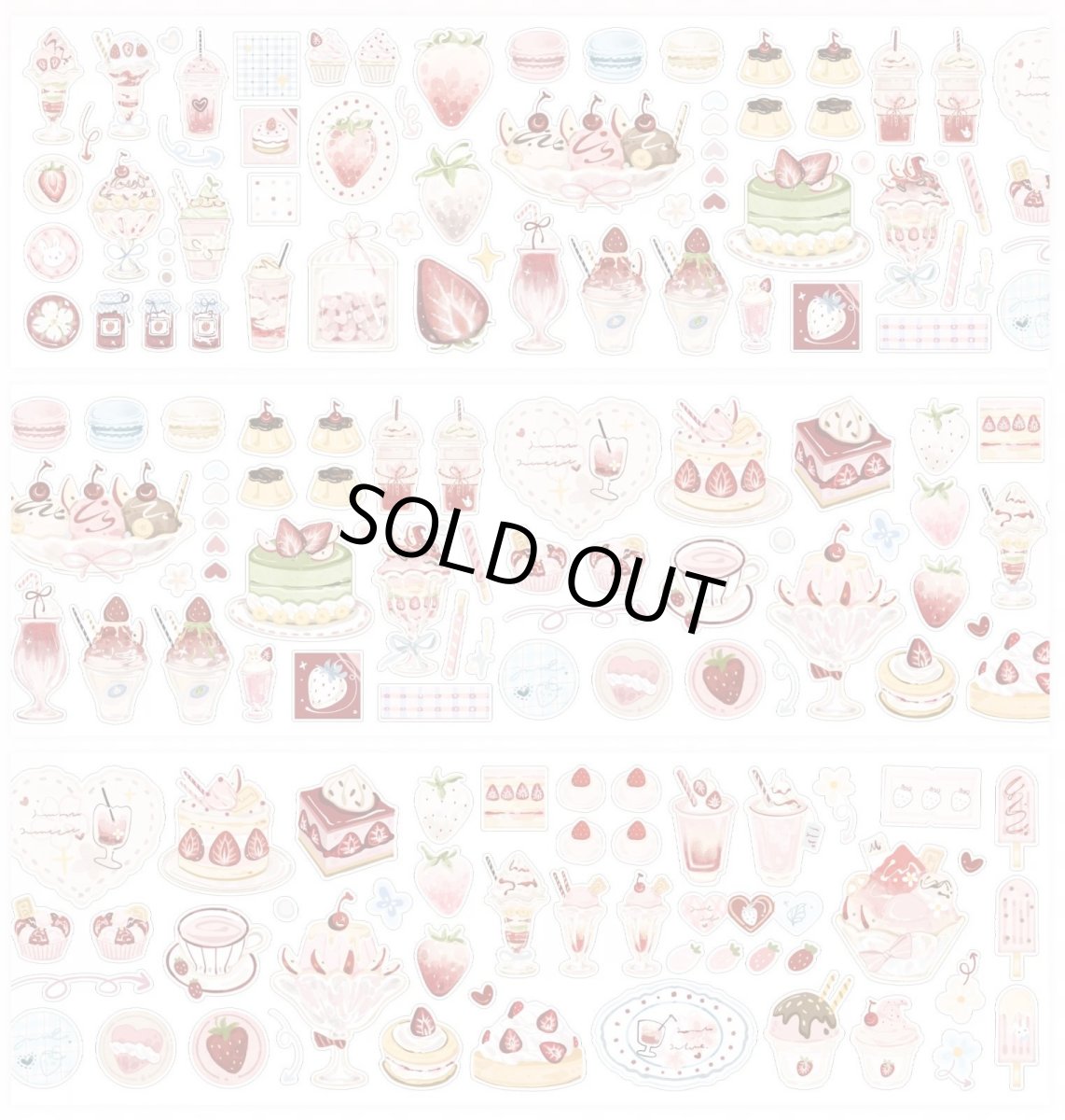 画像1: 【Wines】甜心草莓氷-PET透明閃砂（ダイカット） (1)