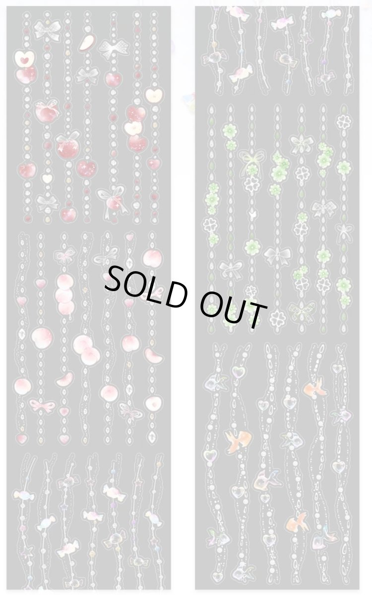 画像1: 【Wines】糖心珠簾-PET透明閃砂（ダイカット） (1)