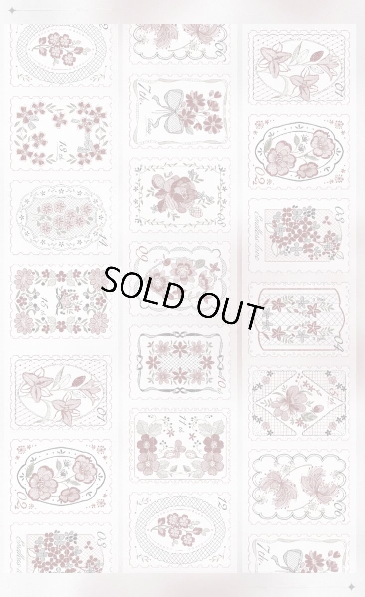 画像1: 【hoshi】蕾絲郵票-彩-PET（ダイカット） (1)