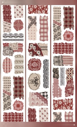 【8779】海外　マステ　5m巻売り　PETマスキングテープ　夜　湖面　秋　金魚 8779】海外 マステ 5m巻売り PETマスキングテープ 夜 湖面 秋