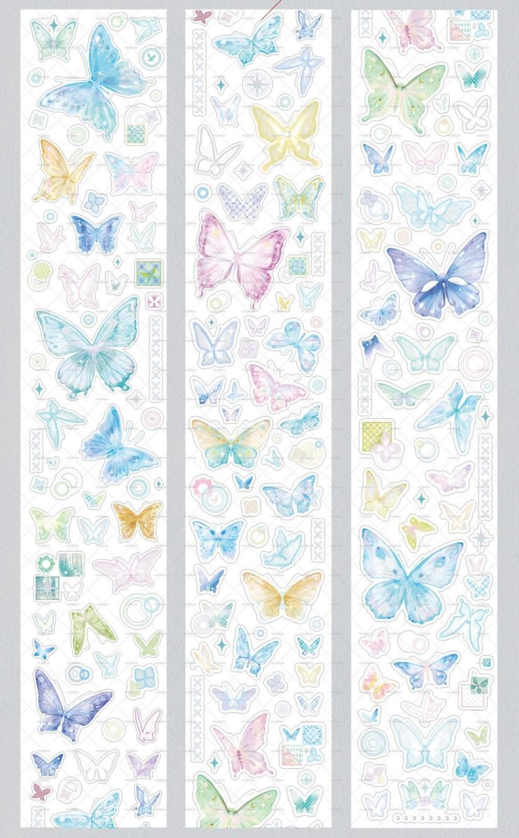 画像1: 【moodtape】蝶飛蝶舞-PET(ダイカット) (1)