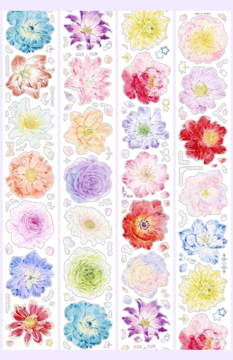 画像1: 【醒醒文創】柔錦繁花-PET(ダイカット) (1)