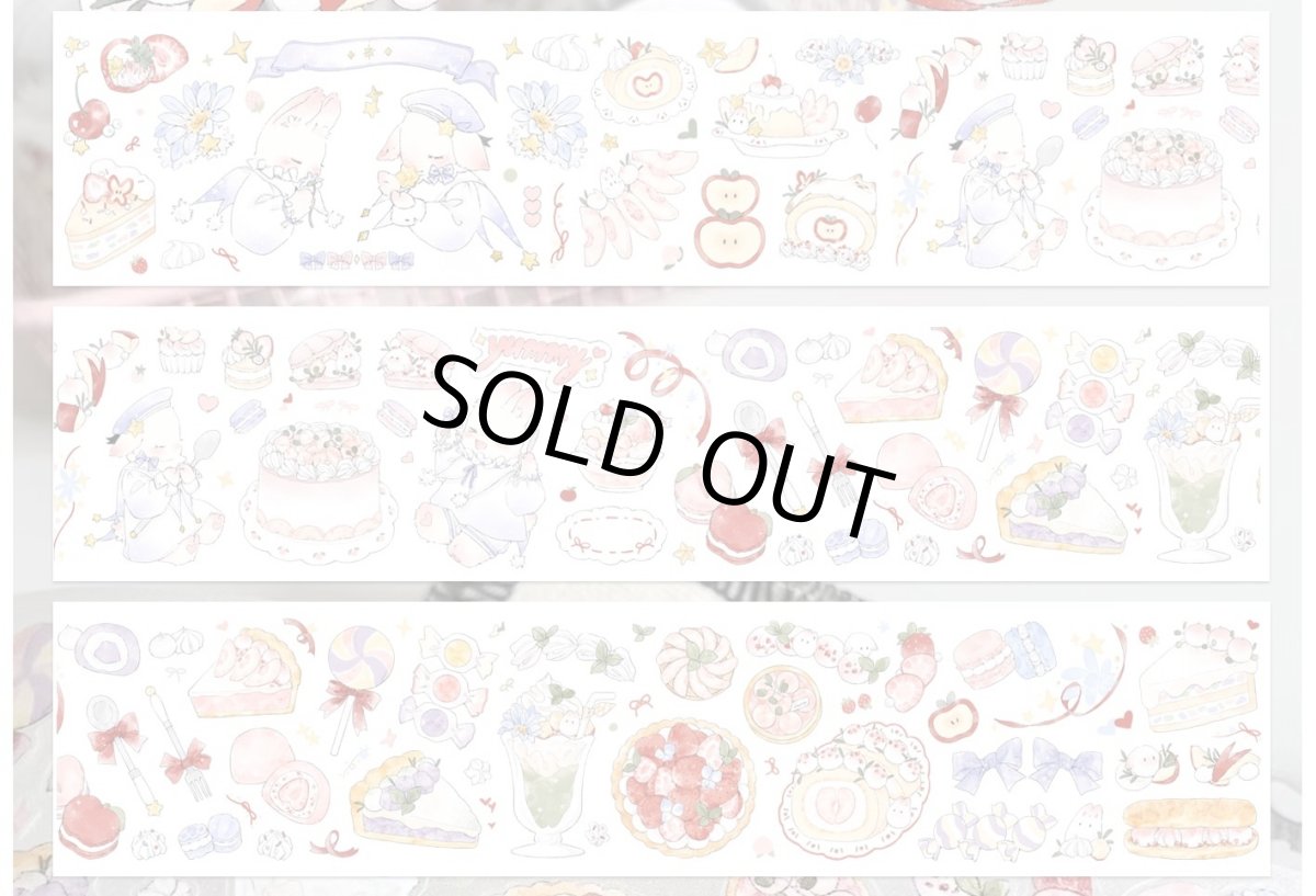 画像1: 【甜梨集】兔咩甜品-PET閃砂（ダイカット） (1)