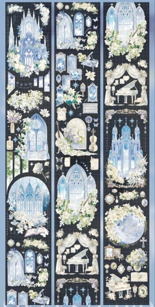 8480】海外 マステ 5m巻売り カッティングPET 原野集 草 マスキング