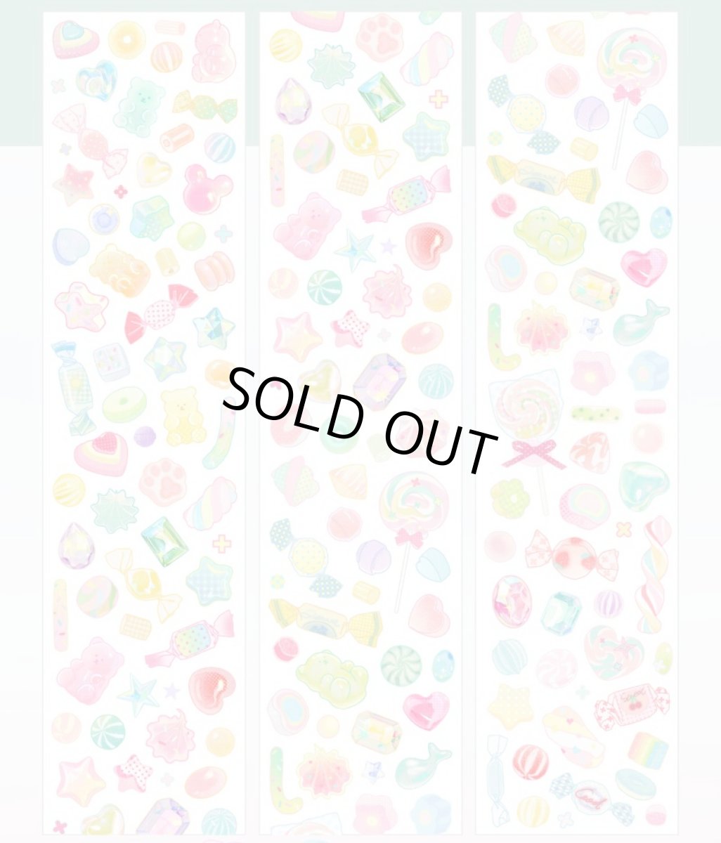 画像1: 【studio6】宝石糖果-PET拉絲星光膜（ダイカット） (1)