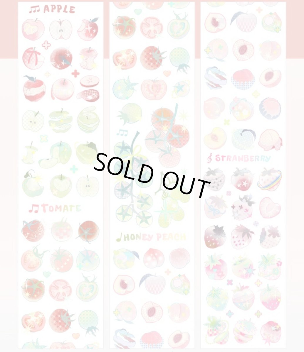 画像1: 【studio6】夏日果繽紛-PET拉絲星光膜（ダイカット） (1)