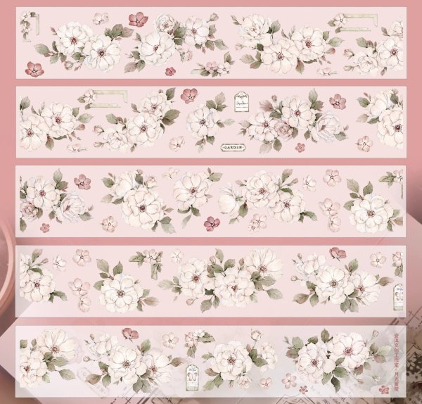 yier】月光薔薇-PET貝殻光（ダイカット） - 沼のオアシス 海外マステの