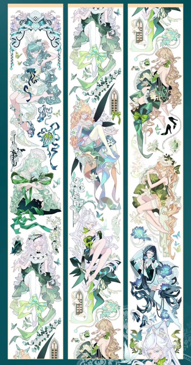 画像1: 【一木一横】霧月深幽-PET貝殻光 (1)