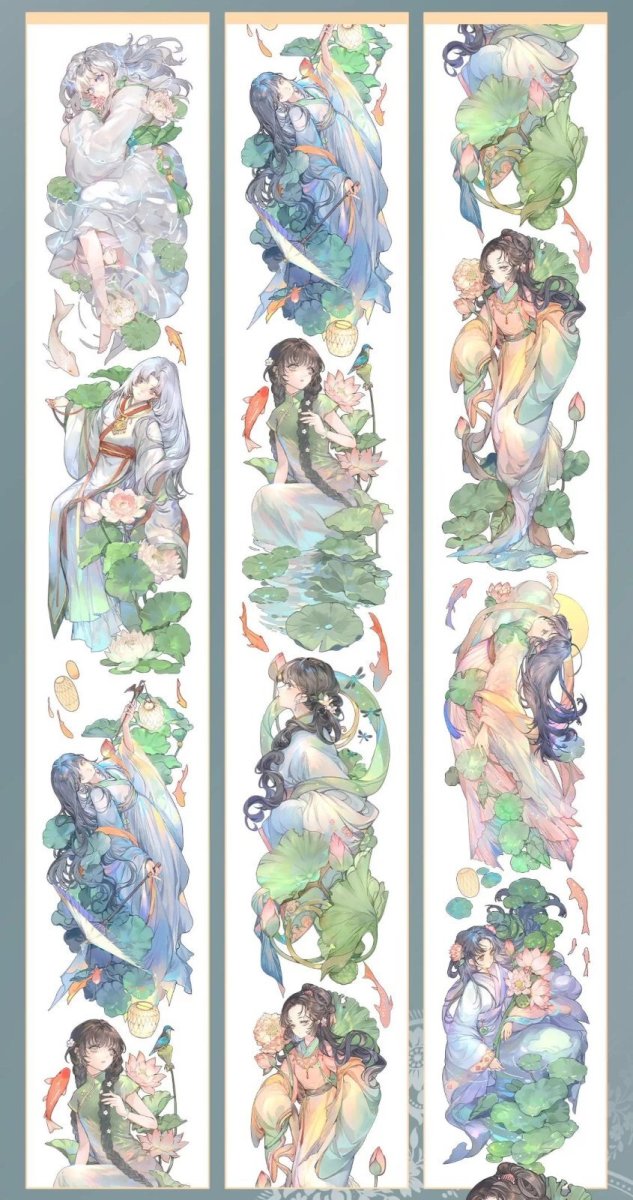 画像1: 【一木一横】荷月翩翩-PET貝殻光 (1)