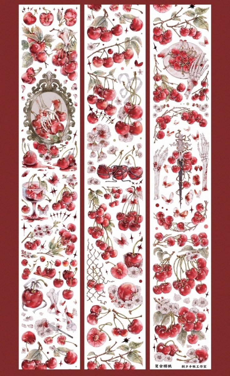 画像1: 【朝夕】復古櫻桃-PET貝殻光 (1)