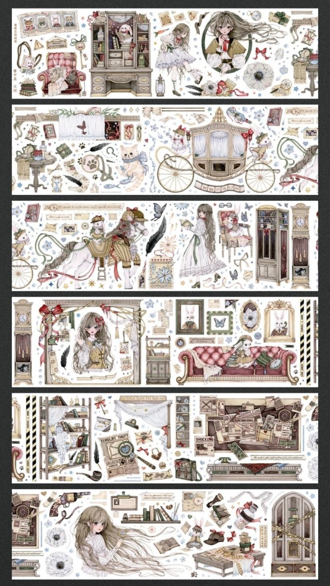 画像1: 【霧中星】薔薇荘園謎案-PET貝殻光 (1)