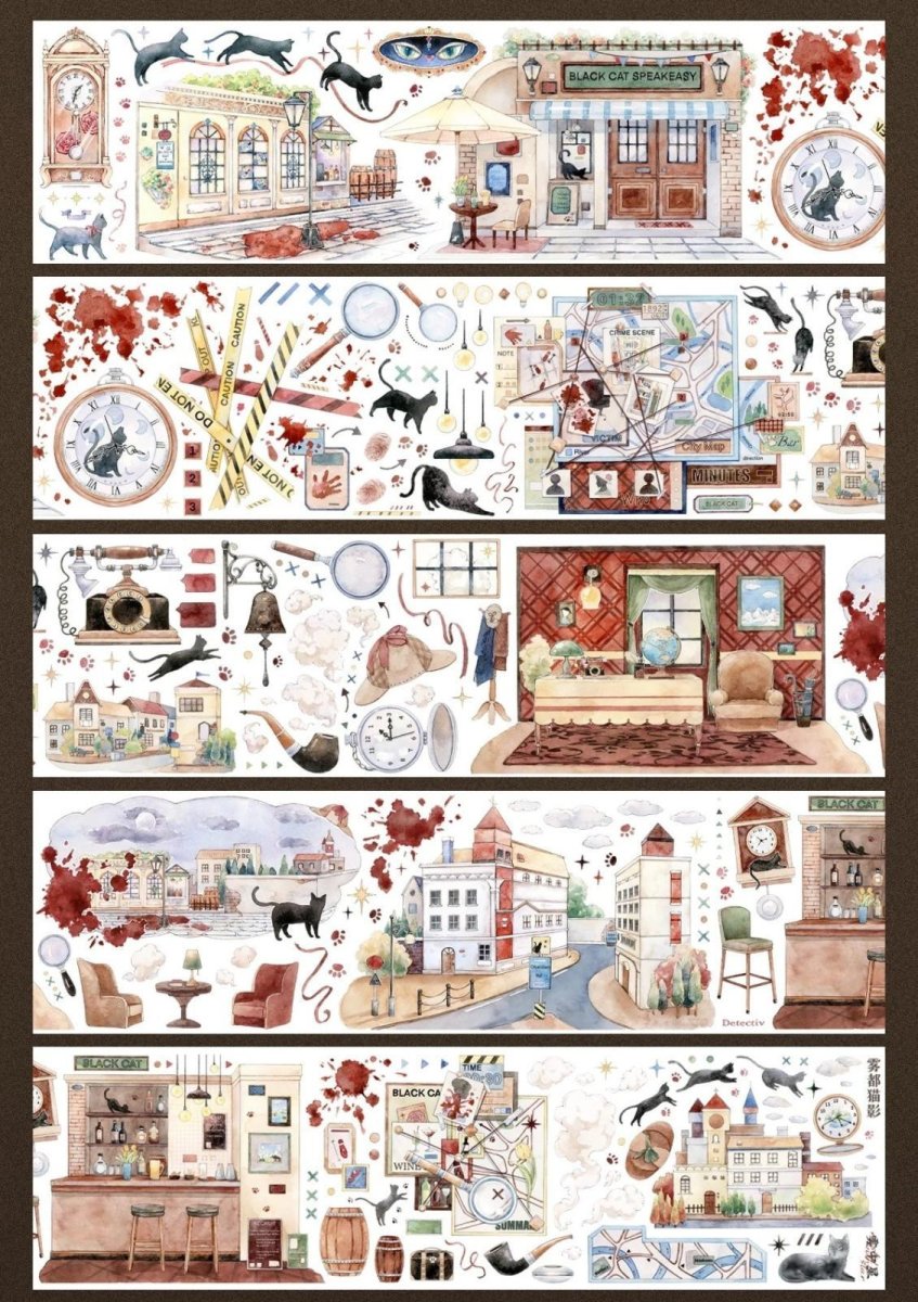 画像1: 【霧中星】霧都猫影-PET貝殻光 (1)