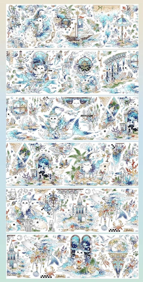 画像1: 【巫女sama事務所】猫遊記・亜特蘭蒂斯-PET貝殻光（ダイカット） (1)