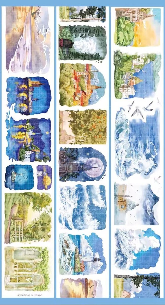 画像1: 【新七天】蒼穹繁語-PET貝殻光（ダイカット） (1)