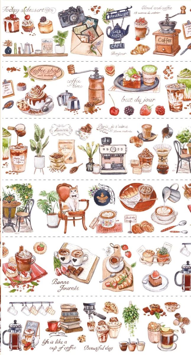 画像1: 【半半】糸絨拿鉄-PET（ダイカット） (1)