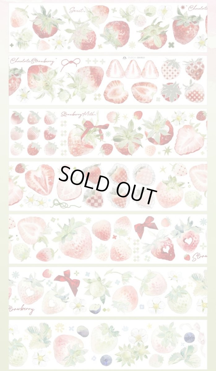 画像1: 【studio6】甜的莓辺-PET閃砂（ダイカット） (1)