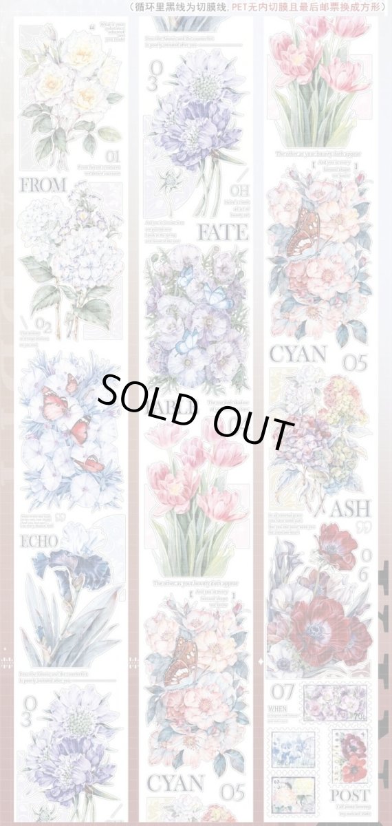 画像1: 【金剛兎】生如夏花-PET貝殻光（ダイカット） (1)