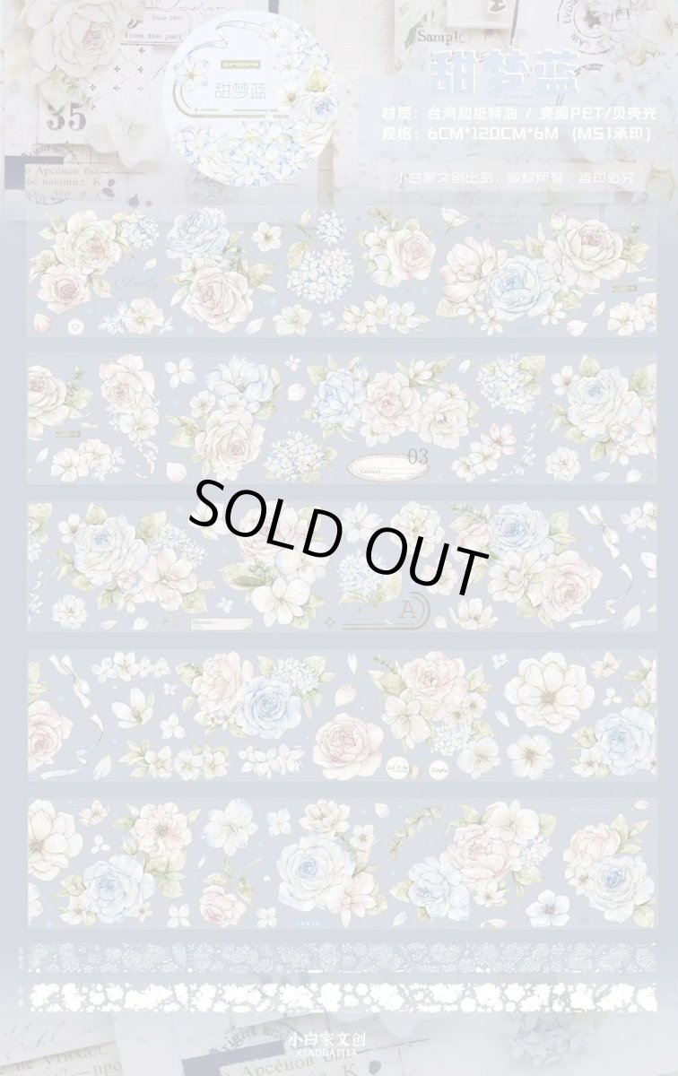 画像1: 【小白家】甜夢藍-PET貝殻光（ダイカット） (1)