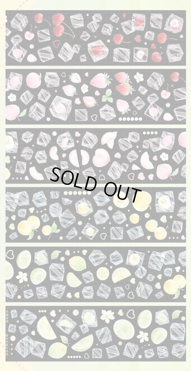 画像1: 【朝夕】水果氷塊-PET貝殻光（ダイカット） (1)