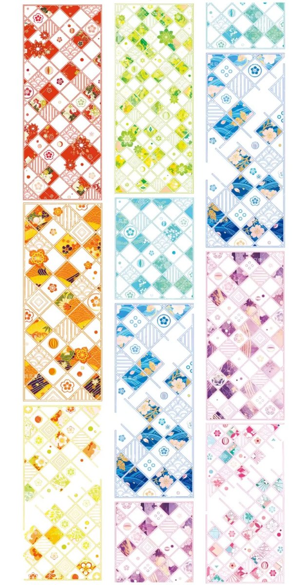 画像1: 【風見幸山】桜庭屏風-PET貝殻光 (1)