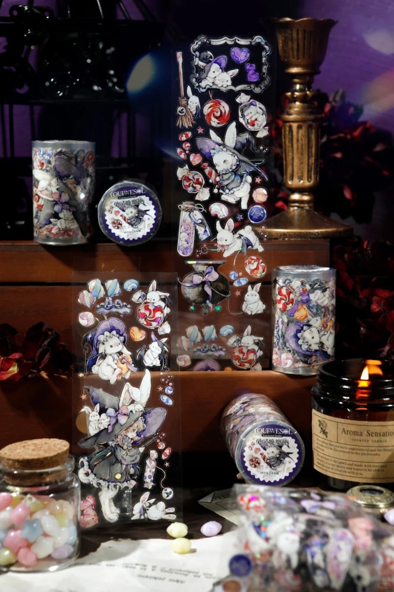 画像2: 【野葵】兔灵魔法使-PET貝殻光（ダイカット） (2)