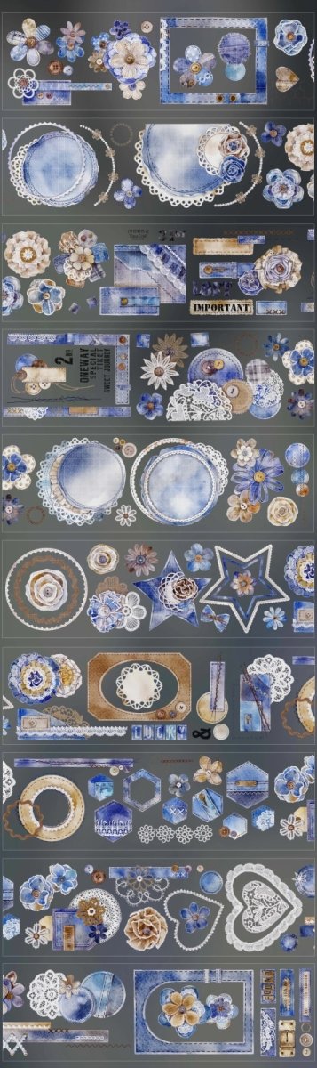 画像1: 【時間格子】牛仔時代-2-PET貝殻光 (1)