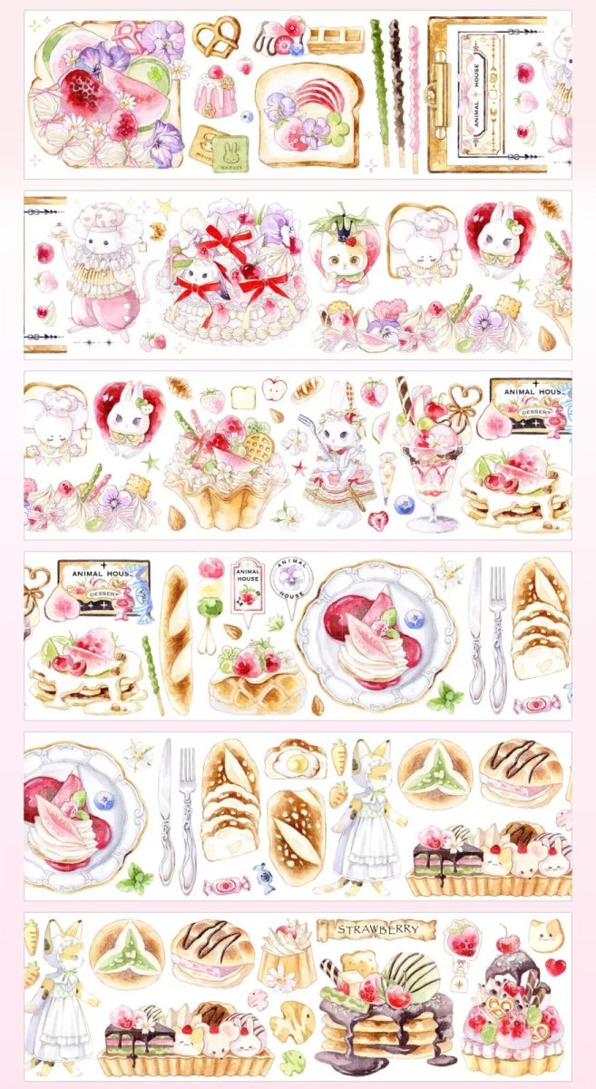 画像1: 【studio6】毛茸茸烘焙坊-合成紙マット（ダイカット） (1)