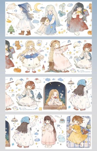 残量確認中✩再販✩J158＃喵呜(水晶)Shine切り売り海外人物マステ女の子 shine - 沼のオアシス 海外マステのカット販売店