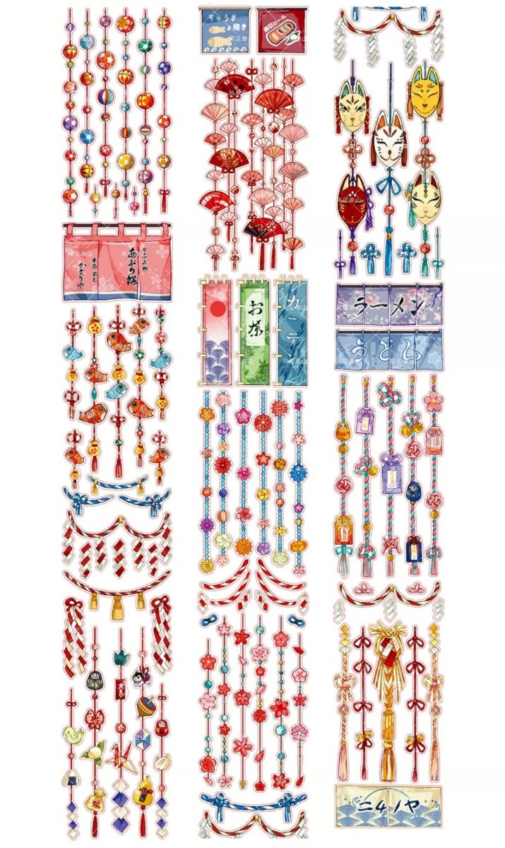 画像1: 【風見幸山】祈願縄結-合成紙（ダイカット） (1)