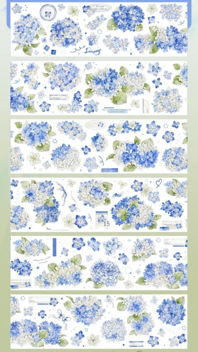画像1: 【studio6】紫陽花事 -PET貝殻光（ダイカット） (1)