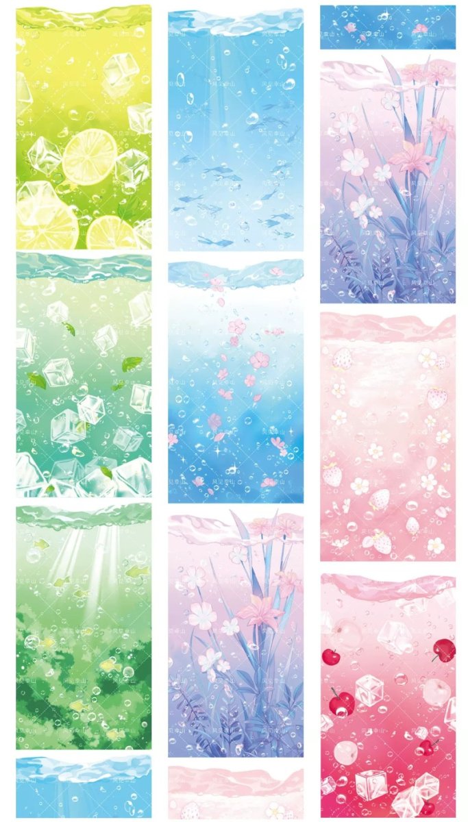 画像1: 【風見幸山】夏日気泡水 -PET貝殻光 (1)