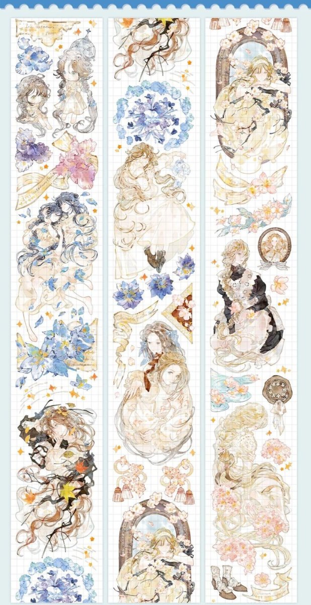 画像1: 【miaopaji】拂暁双花 -PET貝殻光 (1)
