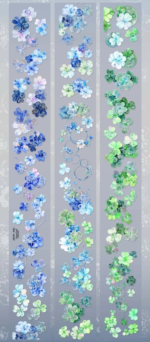 画像1: 【時間格子】四葉草・氷璃-PET貝殻光 (1)