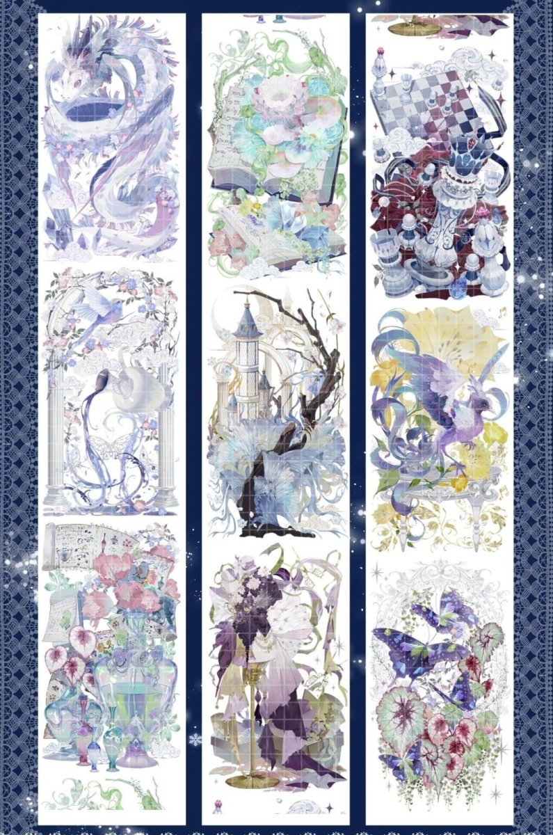 画像1: 【巫女sama】月脈流光-PET貝殻光（ダイカット） (1)