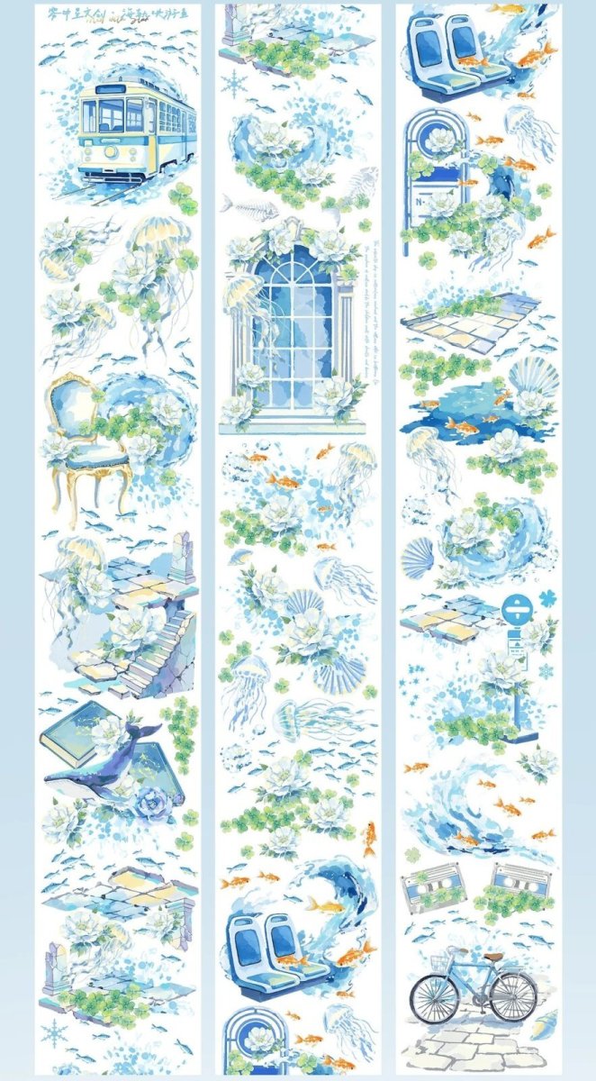 画像1: 【霧中星】游魚逐流光-PET貝殻光 (1)