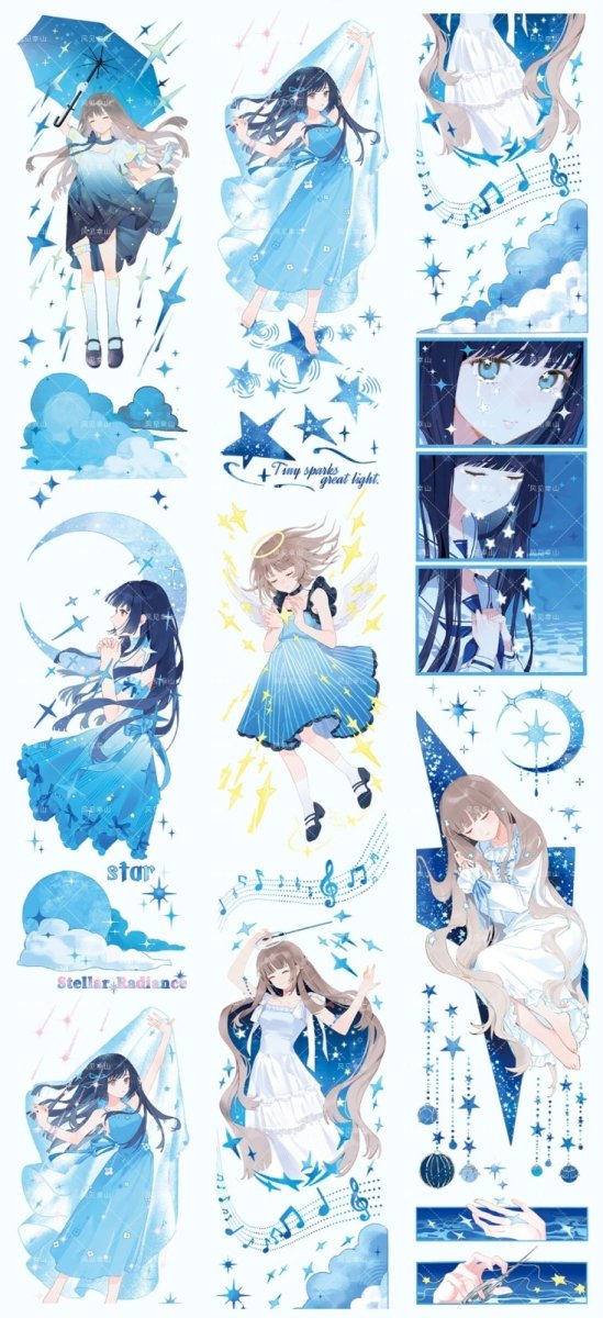 画像1: 【風見幸山】祈星 -合成紙（ダイカット） (1)